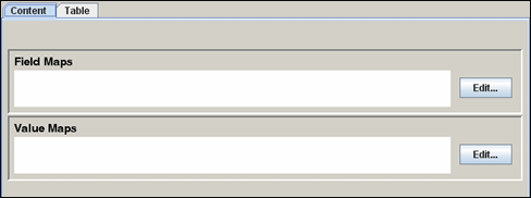 Import Maps screen Content tab. Import Maps screen Content tab.