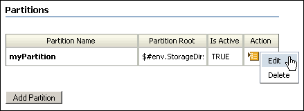 Surrounding text describes Partition Listing screen. Surrounding text describes Partition Listing screen.