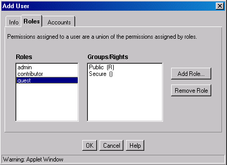 Surrounding text describes Add User screen Roles tab. Surrounding text describes Add User screen Roles tab.