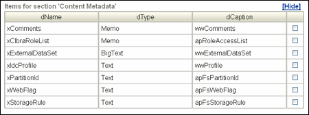 Surrounding text describes a Child Section item and fields Surrounding text describes a Child Section item and fields