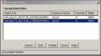 Surrounding text describes Current Batch Files screen. Surrounding text describes Current Batch Files screen.