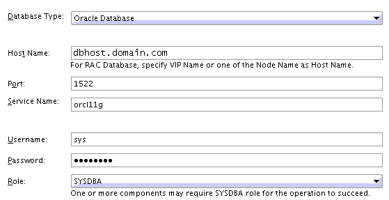 Database Connection screen. Database Connection screen.