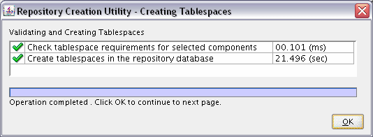 validating and creating tablespaces validating and creating tablespaces