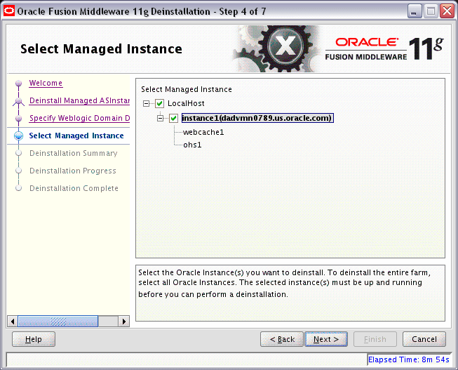 Description of deinstall_managed_instance.gif follows Description of deinstall_managed_instance.gif follows