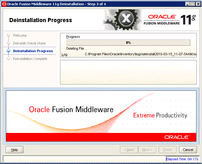 Description of deinstall_progress.gif follows Description of deinstall_progress.gif follows