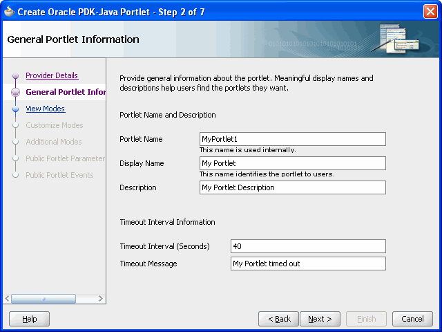 Shows Portlet Description page. Shows Portlet Description page.