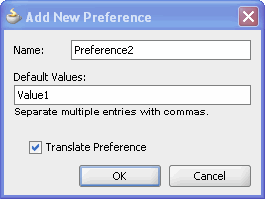 Shows New Preferences dialog box. Shows New Preferences dialog box.