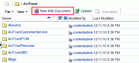 A Page Containing the Documents Explorer Task Flow A Page Containing the Documents Explorer Task Flow