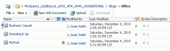 A blog post in the document hierarchy A blog post in the document hierarchy