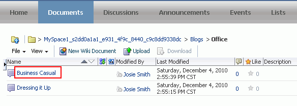 Opening a blog post in Document Viewer preview pane Opening a blog post in Document Viewer preview pane