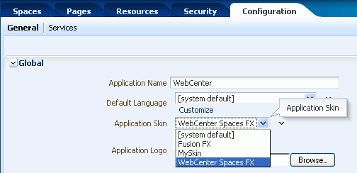 Applying a Skin to WebCenter Spaces Applying a Skin to WebCenter Spaces