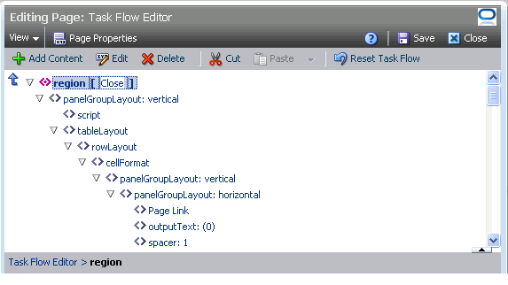 Zoomed-in view of task flow in Source view Zoomed-in view of task flow in Source view