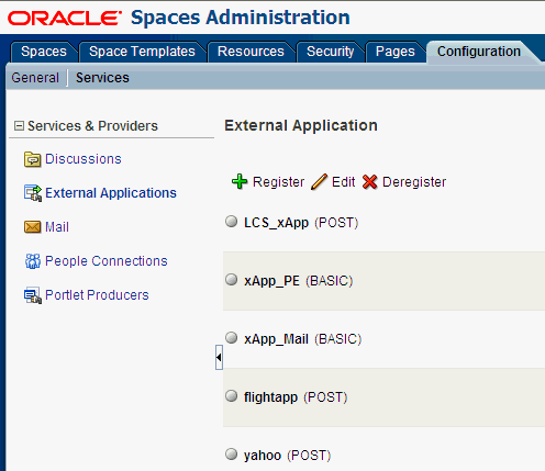 Configuring External Applications Configuring External Applications