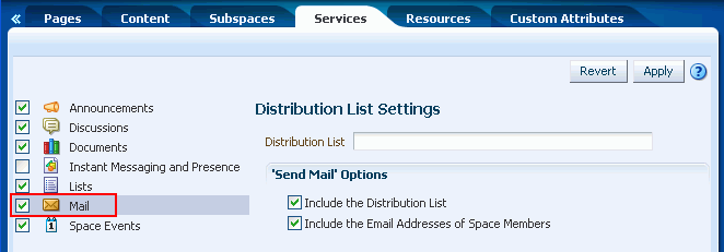 Configuring the Group Space Mail Distribution List Configuring the Group Space Mail Distribution List
