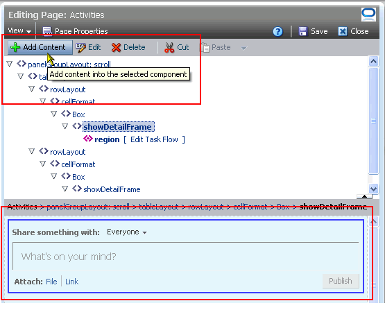 Add Content in Source view Add Content in Source view
