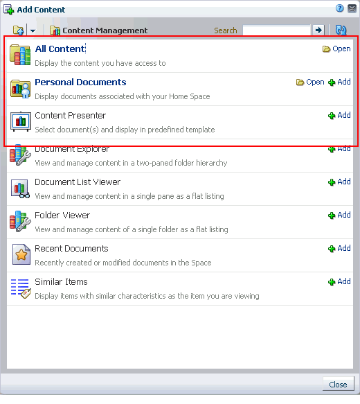 Open and Add links in a Resource Catalog Open and Add links in a Resource Catalog