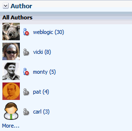 Contributor box on Search Results page Contributor box on Search Results page
