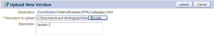 Upload a New Version of a Document Upload a New Version of a Document