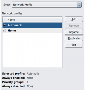 Graphic view of the Network Profile in the Network Preferences dialog. image:Graphic view of the Network Profile in the Network Preferences dialog.