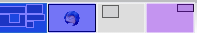 image:Graphic shows four panels with different labels and different windows in each labeled workspace.