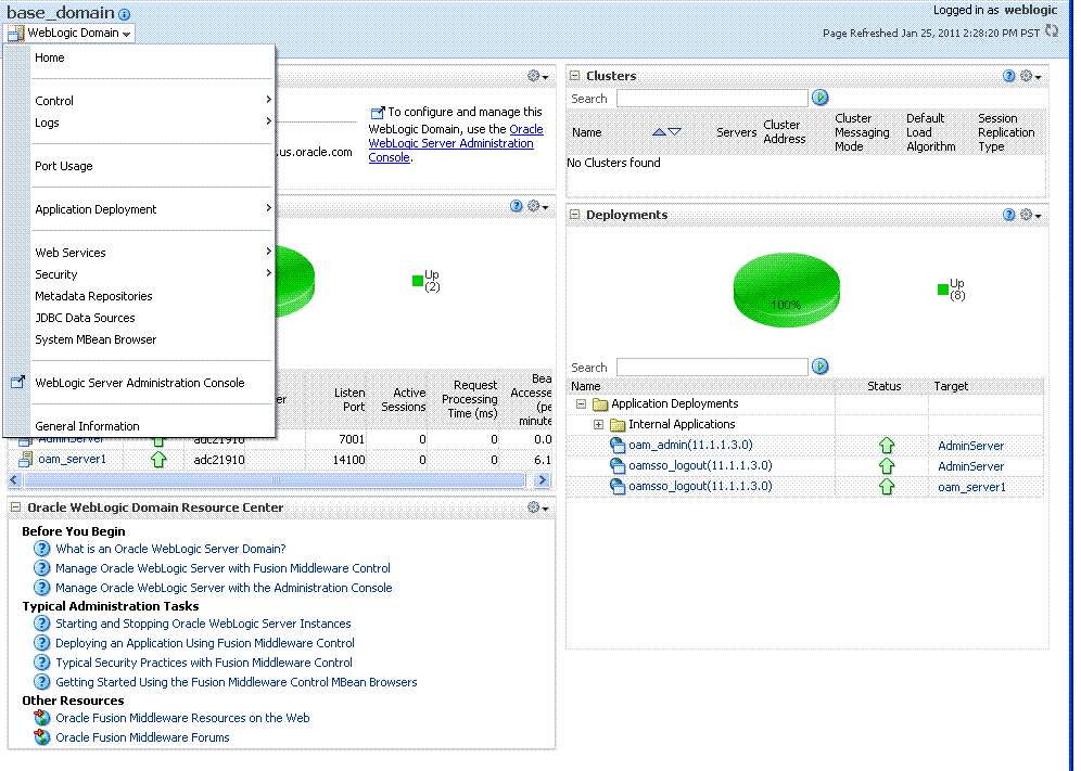 WebLogic Server Domain Summary WebLogic Server Domain Summary