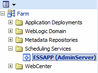 ESS component under the Scheduling Services menu. ESS component under the Scheduling Services menu.