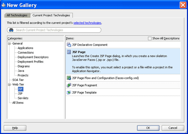 Creating the JSF Page File Creating the JSF Page File