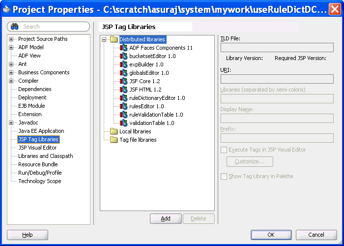 Checking the Required Tag Libraries Checking the Required Tag Libraries