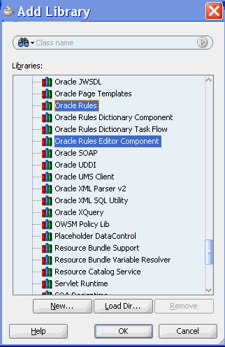 Selecting Oracle Rules and Rules Editor Component Selecting Oracle Rules and Rules Editor Component