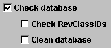 Shows options for analyzing the database Shows options for analyzing the database