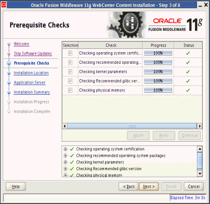 Description of prereq_checks_2.gif follows Description of prereq_checks_2.gif follows