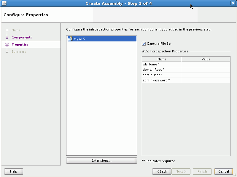 Configure properties Configure properties