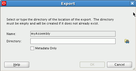 Export window Export window