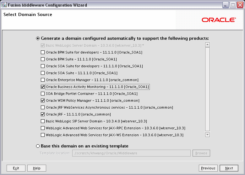 Configuration Wizard screen for Oracle BAM. Configuration Wizard screen for Oracle BAM.