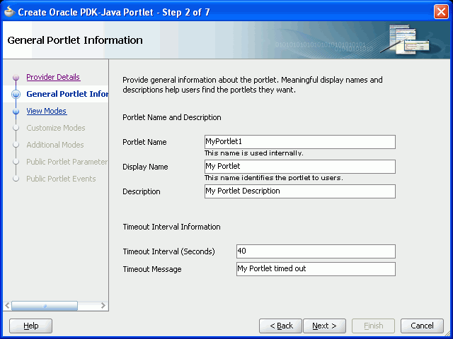 Shows Portlet Description page. Shows Portlet Description page.