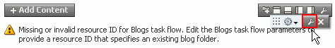 Blog task flow added to a page in Oracle Composer Blog task flow added to a page in Oracle Composer