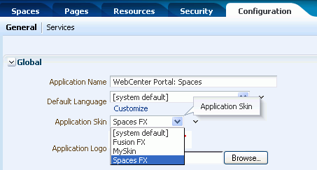 Applying a Skin to WebCenter Spaces Applying a Skin to WebCenter Spaces