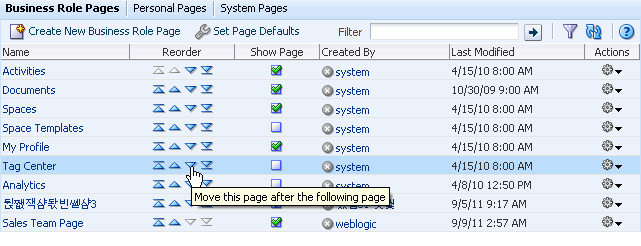 Reorder icons on Business Role Pages Reorder icons on Business Role Pages