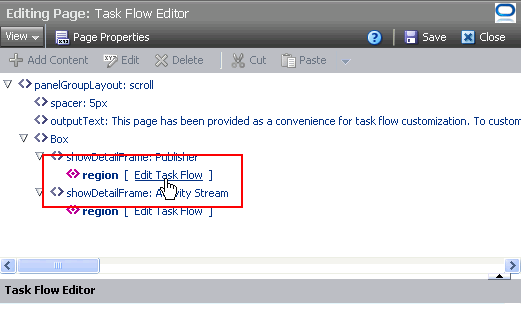 Edit Task Flow link next to a region tag Edit Task Flow link next to a region tag