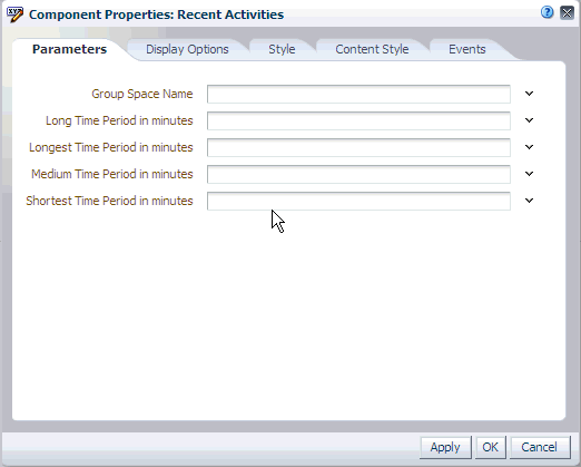 Recent Activity task flow properties Recent Activity task flow properties