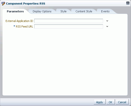 Component Properties of the RSS Task Flow Component Properties of the RSS Task Flow