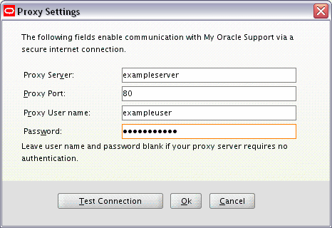 Proxy Setting screen Proxy Setting screen
