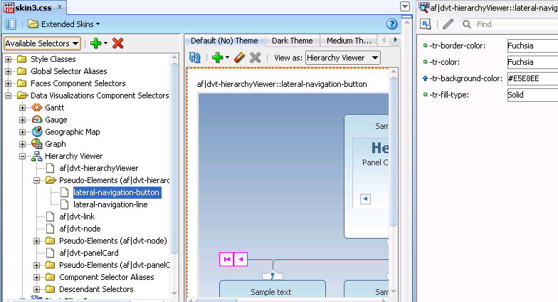 Hierarchy Component&rsquo;s lateral-navigation-button Properties