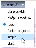 Changing an Application&rsquo;s ADF Skin