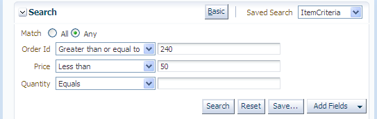 Advanced mode query