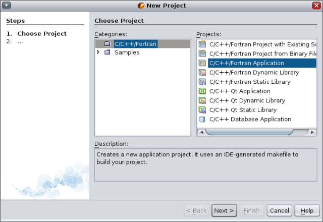 New Project wizard image:New Project wizard