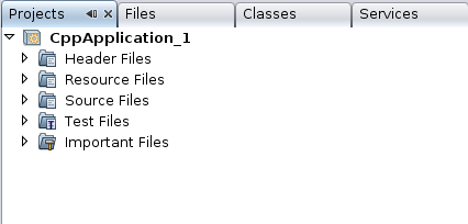 Projects tab image:Projects tab