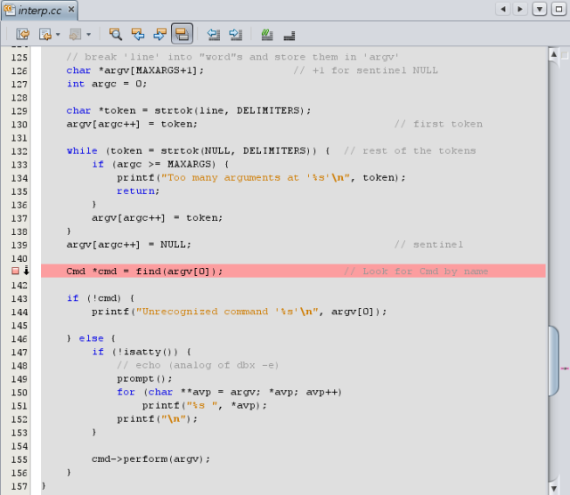 Editor window showing two breakpoints with one disabled image:Editor window showing two breakpoints with one disabled