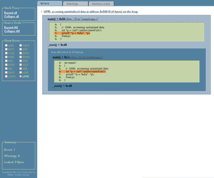 image:HTML report