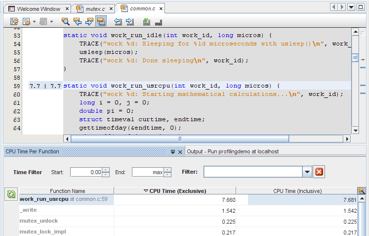 Editor window showing the source code for work_run_usrcpu function image:Editor window showing the source code for work_run_usrcpu function